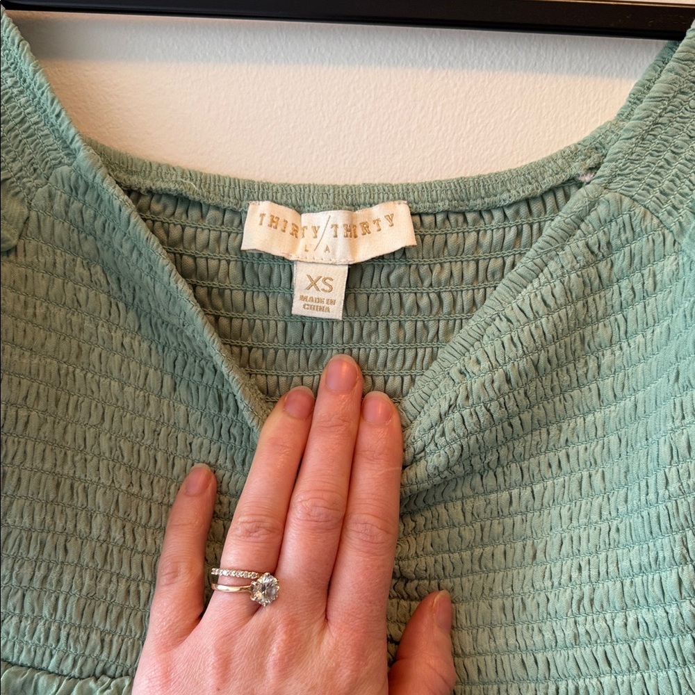 Green Ruffled Dress - Picture 3 of 4